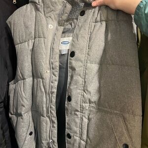 Old Navy Gray Large Puffer Vest